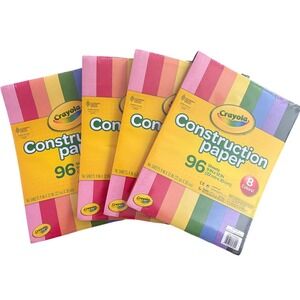 Crayola Construction Paper 9x12‎ 8 Colors 96 Sheet Packs 4 Pack Bundle 384 Total